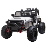 Aosom 12V Battery-Powered Kids Electric Ride On Truck Car with Wide Seat, Parent Remote Control & Bluetooth Music, White