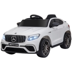 Aosom 12V Ride On Toy Car for Kids with Remote Control, Mercedes Benz AMG GLC63S Coupe, 2 Speed, with MP3, Electric Light, Horn, Suspension, White