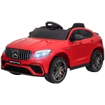 Aosom 12V Ride On Toy Car for Kids with Remote Control, Mercedes Benz AMG GLC63S Coupe, 2 Speed, with Music, Electric Light, Red