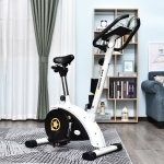 Soozier Recumbent Exercise Bike Stationary Magnetic Resistance Bike Cardio Workout Cycling w/ Adjustable Height, LCD Monitor, Phone Holder