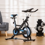 Soozier Magnetic Exercise Bike Stationary Bike with Adjustable Comfortable Seat Cushion & Multi - Grip Handlebars, Cardio Workout Cycle Bike Training for Home Office Gym
