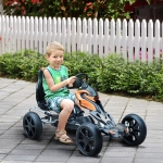 Aosom Kids Pedal Go Kart Children Toy Ride On Car Portable Kids Powered Kart for 5-12 Years Old