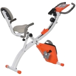 Soozier Exercise Bike Folding Upright Recumbent Stationary Cycling w/ Resistance Band