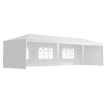 Outsunny 10' x 29' Party Tent, Canopy Tent with Sidewalls and Large Transparent Windows for Garden, Backyard, Outdoor, White