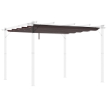 Outsunny Retractable Replacement Pergola Canopy for 10' x 10' Pergola, Pergola Cover Replacement, Coffee