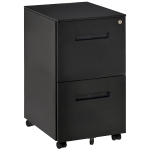 Vinsetto File Cabinet, Vertical Filing Cabinet with Adjustable Partition for A4 Letter Size, Lockable for Office, Black