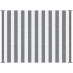 Outsunny Reversible Outdoor Rug, 9' x 12' Waterproof Plastic Straw Floor Mat, Portable RV Camping Carpet, Large Floor Mat for Backyard, Deck, Picnic, Beach, Gray & White Striped