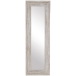 HOMCOM Rustic Wall Hanging and Leaning Floor Full Length Mirror, Gray