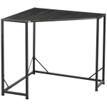 HOMCOM Space-Saving Corner Desk, Small Computer Desk with Metal Frame, Writing Desk for Home Office, Small Spaces, Gray