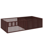 PawHut Whelping Box for Dogs Built for Mother's Comfort, Dog Whelping Pen with Removable Doors, Puppy Playpen for Indoors, Newborn Puppy Supplies & Essentials, 81" x 39" x 20", Coffee