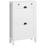 HOMCOM Shoe Storage Cabinet with 2 Flip Drawers for 8 Pairs of Shoes