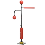 Soozier 4.6'-6.7' Speed Bag Boxing Bag Stand, Reflex Bag Boxing Training Equipment, Speed Punching Bag, Red