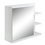 kleankin Bathroom Storage Cabinet with Mirror, Wall Mounted Medicine Cabinet with 3 Open Shelves and 2-tier Cupboard