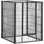PawHut 6 Panel 32.5" - 59" x 40" Dog Playpen, Heavy Duty Pet Playpen for Indoor Outdoor, Small Medium and Large Dogs