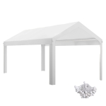 Outsunny 10 x 20ft Carport Roof, UV Resistant Canopy Replacement, Fits 84C-378V00 and 84C-206 Series, White