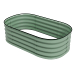 Outsunny 3.4' x 2' x 1' Galvanized Raised Garden Bed Kit, Metal Planter Box with Safety Edging, Green