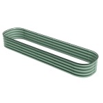 Outsunny 7.9' x 2' x 1' Galvanized Raised Garden Bed Kit, Metal Planter Box with Safety Edging, Green