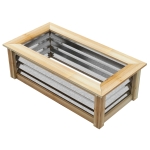 Outsunny Raised Garden Bed, Planter Box, Metal and Wood Combined, for Growing Flowers, Herbs and Vegetables