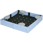 Outsunny Kids Outdoor Sandbox with Canopy, Bottom Fabric Liner, Light Blue