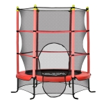 Soozier 5.3' Kids Trampoline with Safety Enclosure for 3-10 Years, Red