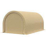 Outsunny 10' x 16' Heavy Duty Portable Carport Tent with Zippered Door, PE Cover for Car, Boat, Motorcycle, Bike, Beige
