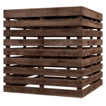 Outsunny 2-in-1 Outdoor Umbrella Base Storage Box, Wooden Patio Coffee Table, Brown