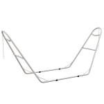 Outsunny Hammock Stand, Portable Adjustable Steel Frame Hammock Stand, Weather Resistant, 10.3', 550 lbs. Capacity, White