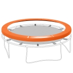 Soozier 14ft Trampoline Replacement Pad Trampolining Replacement Jump Bounce Exercise GYM Pad Only Light Orange