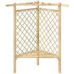 Outsunny 55" Trellis Garden Bench, Wooden Park Bench for Climbing Plants w/ Slatted Seat, Great for Lawn, Backyard, Deck, Natural