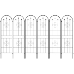 Outsunny Metal Trellis Set of 6, Garden Trellis for Climbing Plants Support Frames, Arrow Design