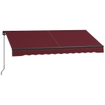 Outsunny 10' x 8' Retractable Awning, 280gsm UV Resistant Sunshade Shelter, for Deck, Balcony, Yard, Wine Red