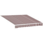 Outsunny 9' x 8' Outdoor Sunshade Canopy Awning Cover, Retractable Awning Fabric Replacement, UV Protection, Red and White