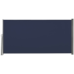 Outsunny 118" x 63" Outdoor Folding Privacy Screen Retractable Side Awning Patio with Resistance to UV Rays and Wind Dark Blue
