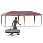 Outsunny 10' x 19.2' Outdoor Gazebo Pop Up Canopy Party Tent with Carrying Bag, Coffee