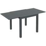 Outsunny Expandable Patio Table, Outdoor Dining Table for 4-6 with Aluminum Frame for Garden, Lawn, Balcony Terrace, Gray