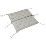 Outsunny 2-Seater Garden Bench Cushion Swing Chair Mat Replacement with Backrest, for Indoor and Outdoor, 39.4"x38.6", Grey