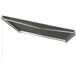 Outsunny 13' x 10' Electric Retractable Awning Sun Shade Shelter w/ Remote Controller for Deck Balcony Yard, Light Grey