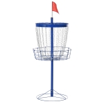 Soozier 24-Chain Portable Practice Basket for Disc Golf Target Stand Easy Assembly & Lightweight Basket w/ Carry Bag Deep Blue