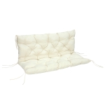 Outsunny 2 Seater Garden Bench Cushion, Soft Thick Outdoor Non-Slip 2 Seater Soft Pad With Backrest for Garden Patio, 52" x 43" x 4", Beige