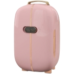 HOMCOM Portable Skincare Fridge with LED Display, 12L Mini Fridge for Beauty, Makeup and Cosmetics, Small Refrigerator Cooler for Bedroom, Home Office, Desktop, Pink