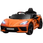 Qaba Chevrolet Corvette Licensed 12V Kids Electric Car with Parental Remote Control, Suspension System, Slow Start, Orange