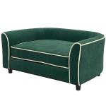 PawHut Pet Couch, Dog Bed for Small and Medium Dogs with Soft Cushion, Washable and Removable Cover, Dark Green