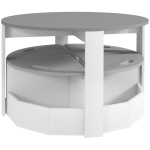 Qaba 5 Piece Kids Table and Chairs Set with Storage for Art, Craft, Drawing, Playroom, Classroom, Nursery, Gray