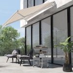 Outsunny 13'x8' Retractable Awning, Sun Shade for Patio, UV & Water-Resistant, Manual Operation, Tan