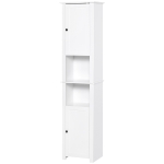 HOMCOM Tall Medicine Cabinet, Freestanding Bathroom Storage Cabinet with Shelves and 2 Cupboards, Bathroom Organizer, White