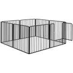 PawHut Dog Fence Outdoor 8 Panels 31.5" Height Steel Pet Exercise Pen Indoor, for Small and Medium Dogs