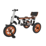 Buildable Kit 20 in 1 Kids Go Kart Set, Suitable for Ages 1-8, Two/Three Wheel Bike, Go Kart, Sit/Stand Scooter, 49.21"x38.58"x25.59", Silver