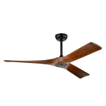 52" Ceiling Fan with Remote Control, Modern Reversible DC Motor, 3 Blades for Indoor/Outdoor Use, Quiet and Energy-Saving, Matte Black