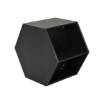 Hexagonal Coffee Table Side Table Nightstand, Multi-Placement Design, Spacious Storage, High-Quality MDF, 23.62'' x 23.62'' x 15.74'', Black Brown
