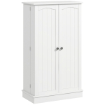 HOMCOM Freestanding Pantry Cabinet 41 Inch Kitchen Pantry with Spice Racks and Adjustable Shelves for Home Use, White